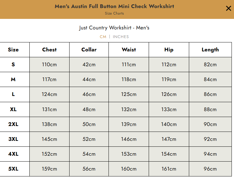 Just Country Mens Austin Full Button L/S Shirt - MWLS2626