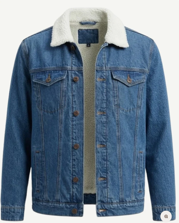 Outback Supply Mens Denim Sherpa Jacket - OBAW26-DJKM-263