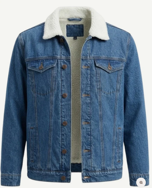 Outback Supply Mens Denim Sherpa Jacket - OBAW26-DJKM-263