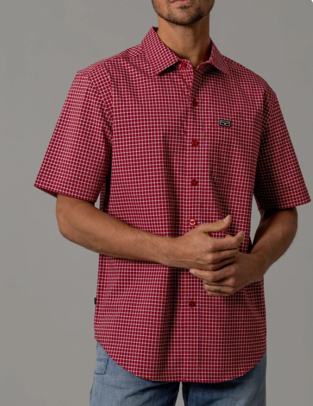 Kimes Ranch Mens MC Cooper S/S Shirt - Red