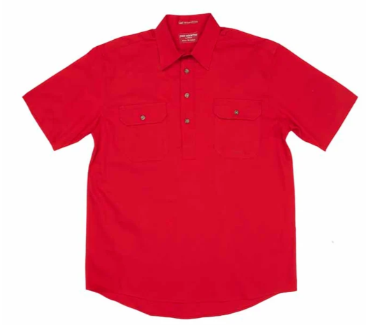 Just Country Mens Adam - 1/2 Button Short Sleeve Shirt - 10104CHI