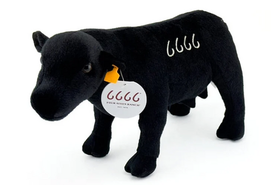 Big Country Toys - Four Sixes Ranch Black Angus Plush Cow - BC604