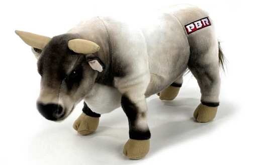 Big Country Toys -  Plush - 14" PBR Grey Bull - BC610