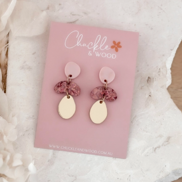 Brittany Earrings - Blush Pink