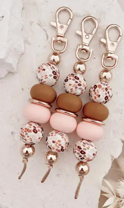 Boho Floral Keychain