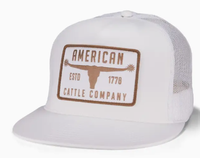 Bull Spurs Hat - Flat - White