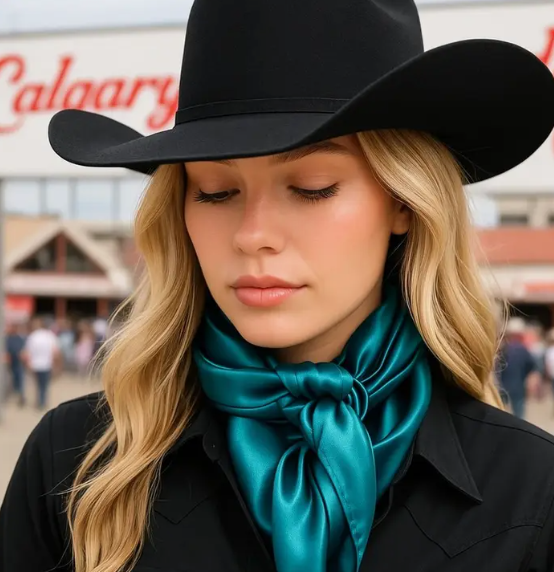 Solid Teal 35" x 35" Wild Rag/Scarf - WRS5