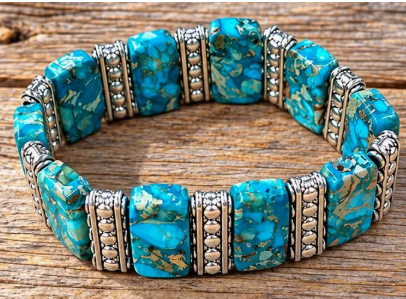 Fashion Turquoise Stone Stretch Bracelet