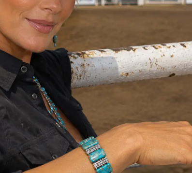 Fashion Turquoise Stone Stretch Bracelet