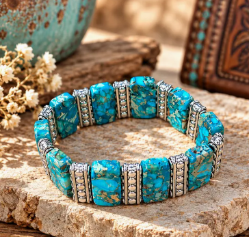 Fashion Turquoise Stone Stretch Bracelet