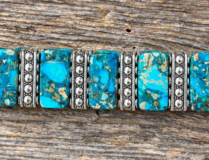 Fashion Turquoise Stone Stretch Bracelet