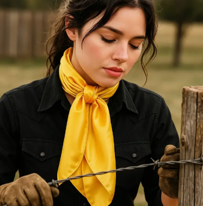 Solid Yellow 35" x 35" Wild Rag/Scarf - WRS23