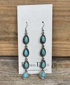 Fashion Turquoise Teardrop Dangle Earrings