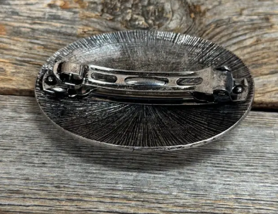 Western Turquoise Concho Style Hair Barrette