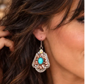 Fashion Turquoise Thunderbird Earrings