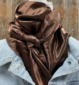 Solid Brown 35" x 35" Wild Rag/Scarf - WRS2