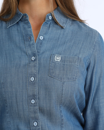 Cinch Ladies Chambray L/S Shirt - MSW9164279