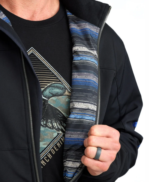 Cinch Mens Black/Blue Bonded Jacket - MWJ1945001
