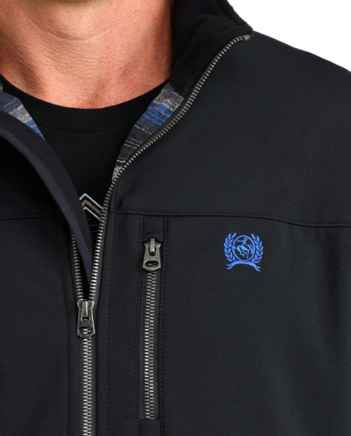 Cinch Mens Black/Blue Bonded Jacket - MWJ1945001