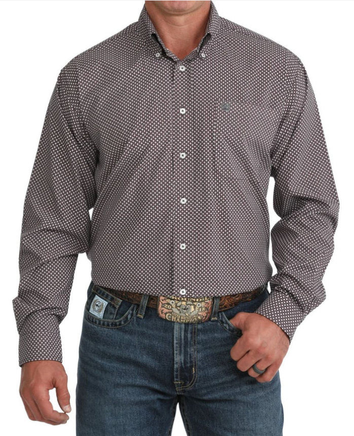 Cinch Mens Classic Fit L/S Shirt - MTW1106162 - Purple