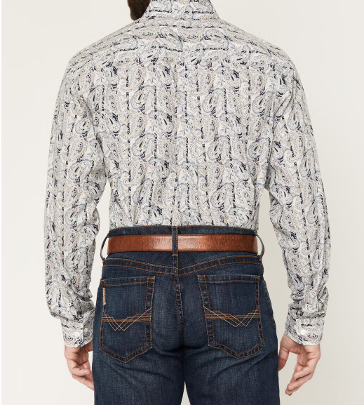 Cinch Mens Classic Fit L/S Shirt - MTW1106154 - Cream