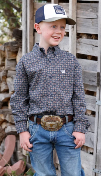 Cinch Boys Button Down L/S Shirt - MTW7060425