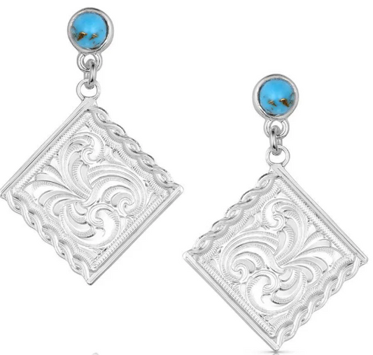 Montana Silversmiths - Western Darling Turquoise Earrings
