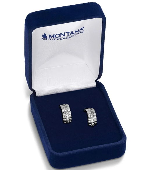 Montana Silversmiths - Laredo Sun Crystal Hoop Earrings