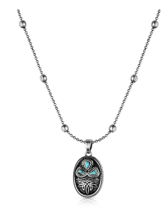 Montana Silversmiths - Boot Stitch Turquoise Necklace - NC6604