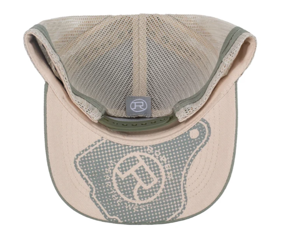 Roper Trucker Cap Cattle Tag - Olive Green - RC2505