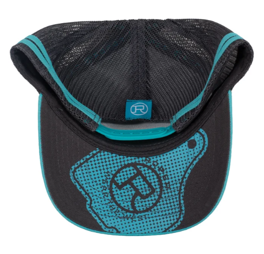 Roper Trucker Cap Cattle Tag - Teal - RC2506