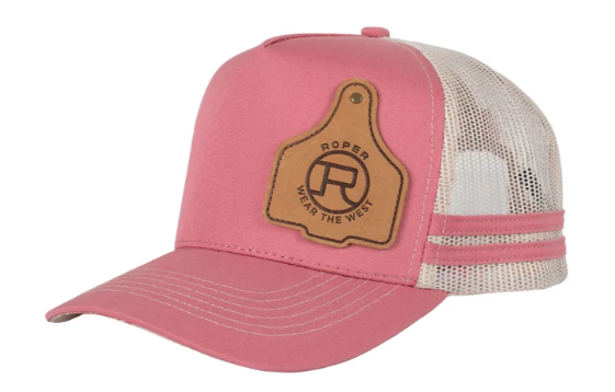 Roper Trucker Cap Cattle Tag - Dusty Rose - RC2507