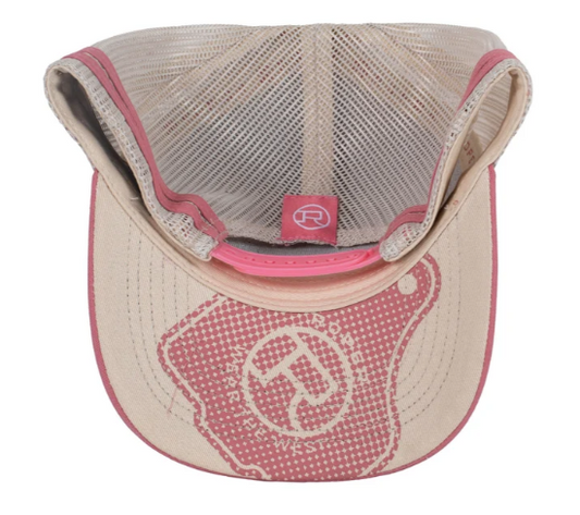 Roper Trucker Cap Cattle Tag - Dusty Rose - RC2507