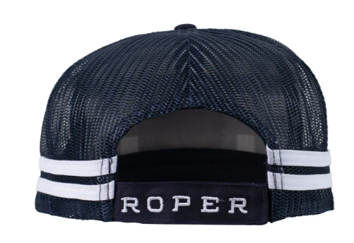 Roper Trucker Cap Mini Plaid - Navy/White - RC2510