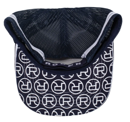 Roper Trucker Cap Mini Plaid - Navy/White - RC2510