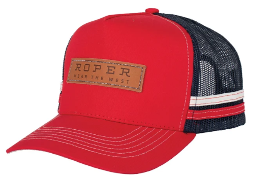 Roper Trucker Cap - Navy/Red - RC2512