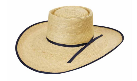Sunbody Hats Reata 5 Inch Brim Palm Leaf Hat - Oak/Navy