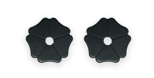 Ezy Ride Clover Leaf Rowel, 29mm diameter (Pair) Black Steel - EZSROWEL02BS