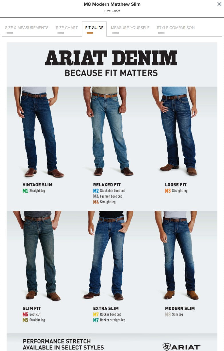 Ariat Mens M8 Modern Slim Jean - 10058930