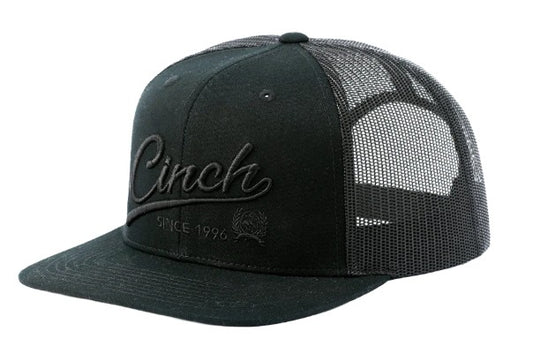 Cinch Mens Black Trucker Cap - MCC0760003