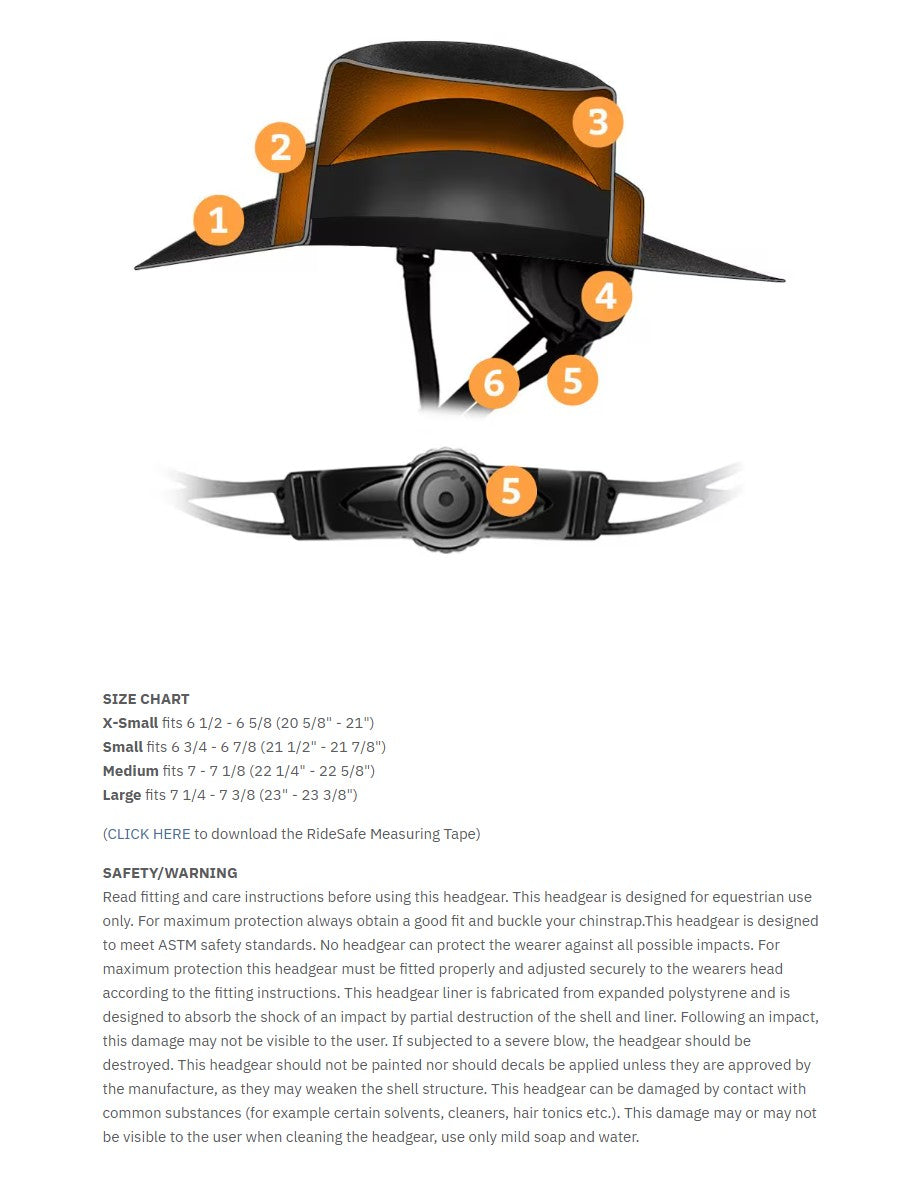 Resistol Ride Safe 7X Helmet Black (ASTM Certified)