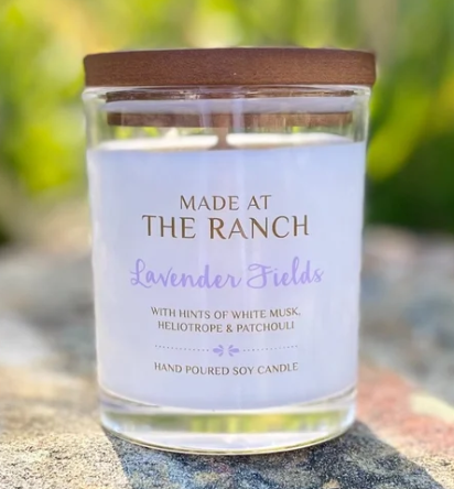 Made At The Ranch Soy Candle Medium with box - Lavender Fields