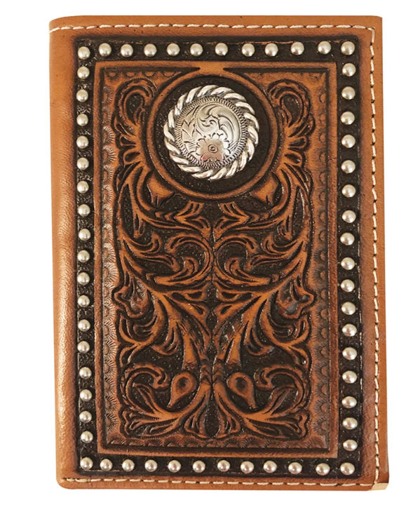 Just Country Roper Tri-fold Wallet - Tooled Leather - 8136100