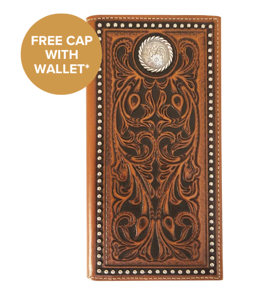 Just Country Roper Rodeo Wallet - Tooled Leather - 8138100
