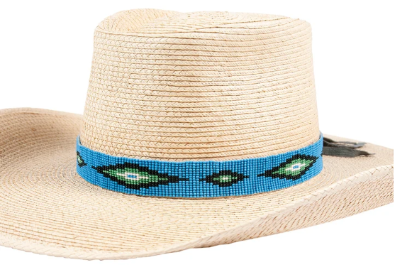 Sunbody Hat Band 15 Bead Suede Tie End - BEAD15-D