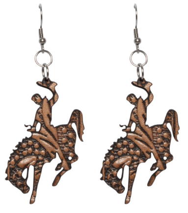 The Design Edge Tooled Horse Earrings - TE04