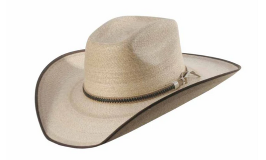 Sunbody Hat - Boxtop Mexican Palm Leaf Hat - Golden/Chocolate - HMBTGOLD
