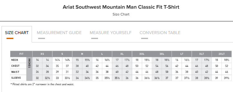 Ariat Mens Southwest Mountain Man Classic Fit T Shirt - 10062951