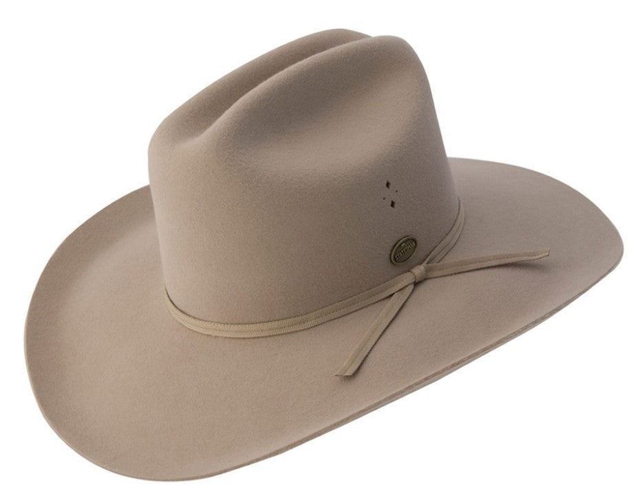 Statesman Hat - Serpentine Fur Felt - Light Cream