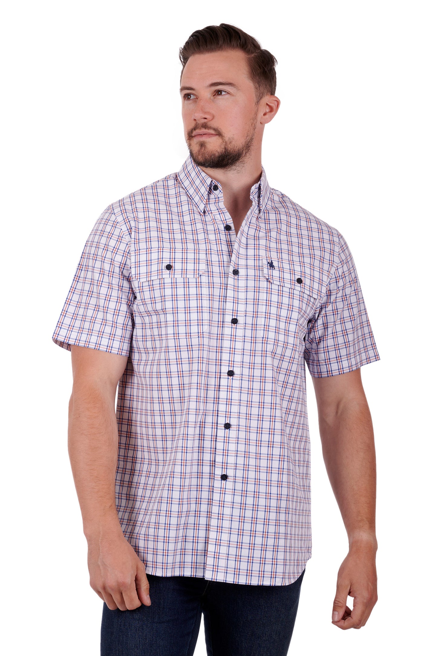 Thomas Cook Mens Evan S/S Shirt - Blue/Orange